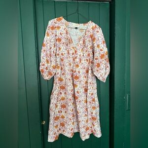 Universal Thread Orange and Purple Floral Top